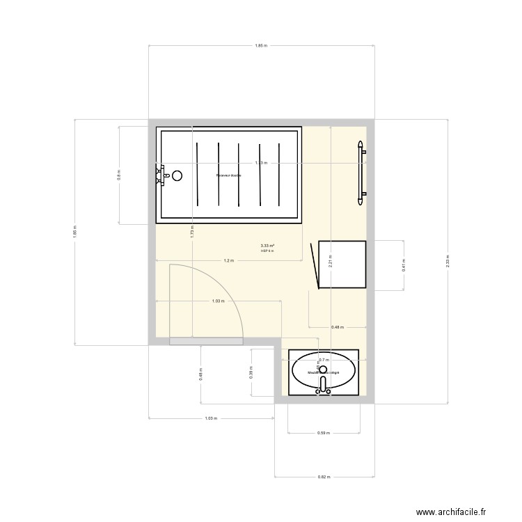 Salle de Bain de Patrick 2. Plan de 0 pièce et 0 m2