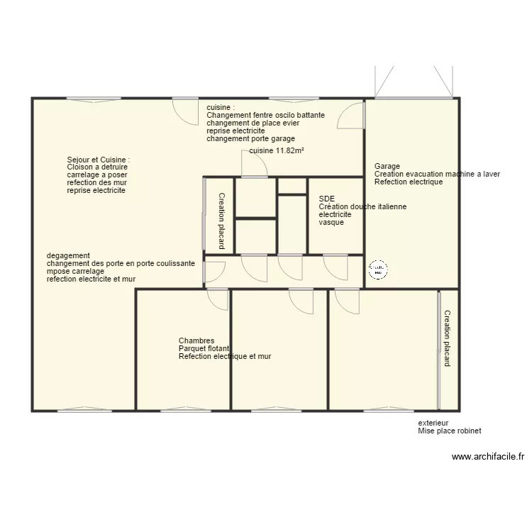 plan balizi option 1. Plan de 