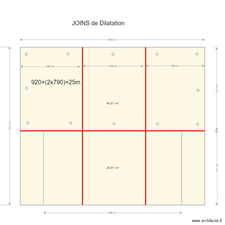 joint de dilatation Plan dessiné par Nyck