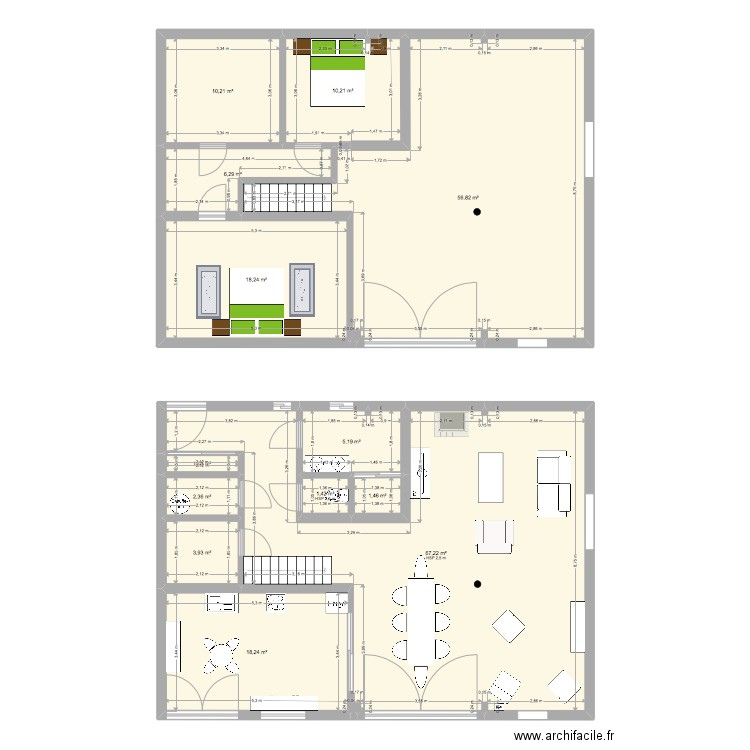 grange. Plan de 0 pièce et 0 m2