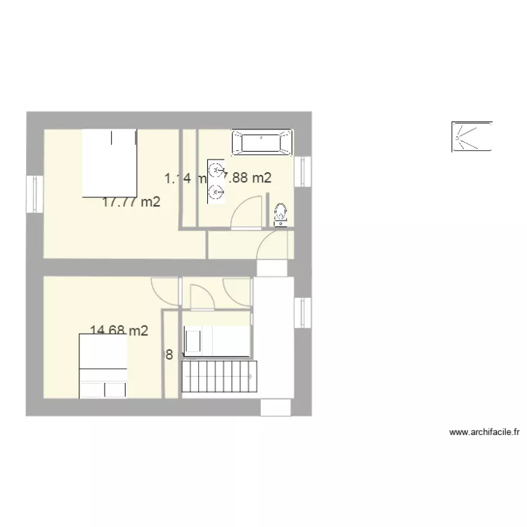 1 er &eacute;tage v6 10 avril. Plan de 