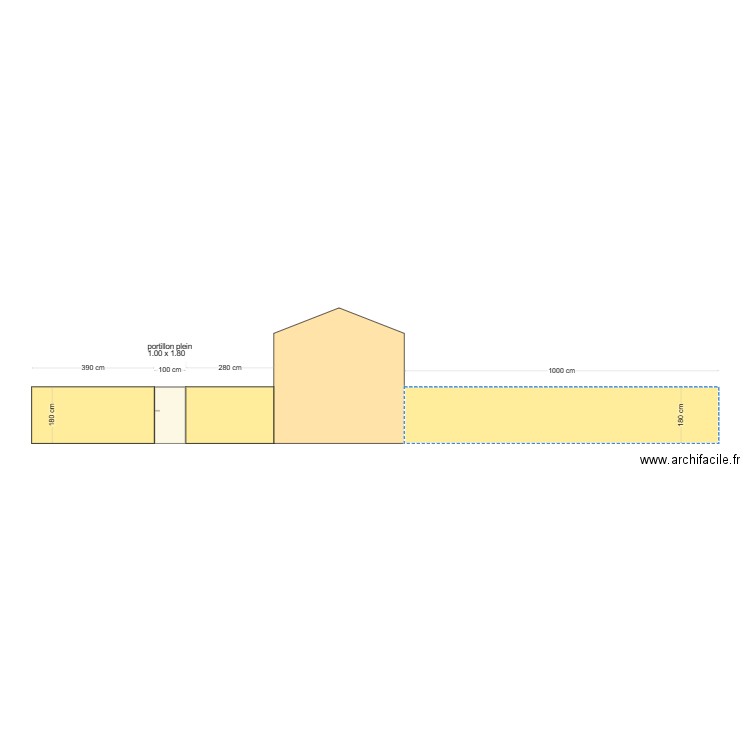 façade clôture Est. Plan de 0 pièce et 0 m2