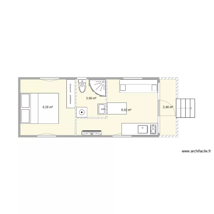Roulotte 830 300. Plan de Roulotte 830 300. Plan de