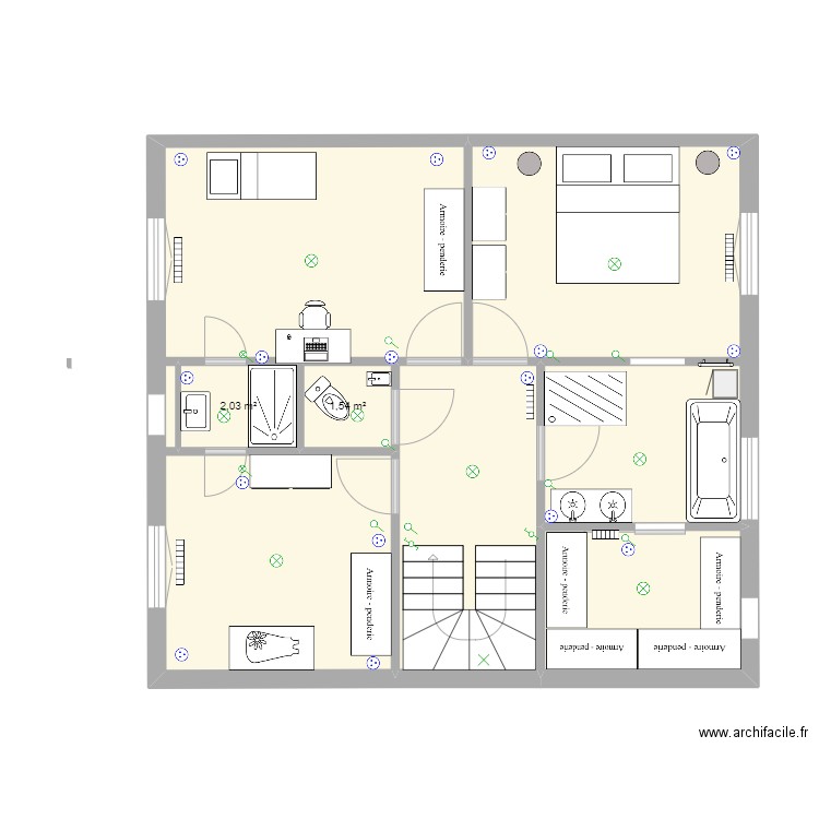 plan 1er etage tibo et hyo. Plan de 0 pièce et 0 m2