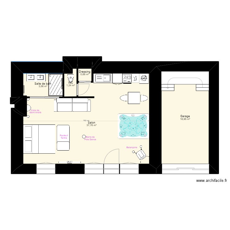 Saint Christophe des Bois - Projection Loveroom 3. Plan de 0 pièce et 0 m2