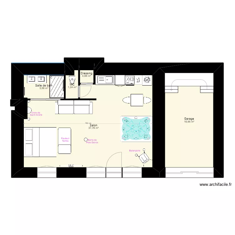 Saint Christophe des Bois - Projection Loveroom 3. Plan de 