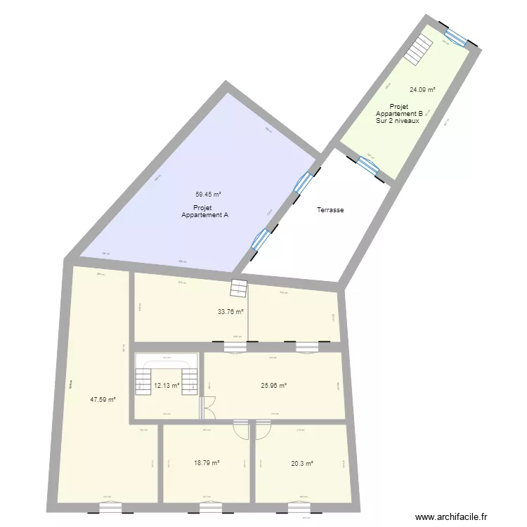 MASQUE DE DEPART 1 ER ETAGE existant 2. Plan de 