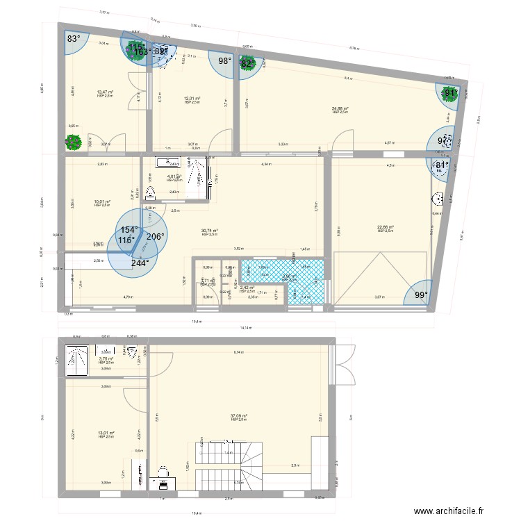 auray RDC et R+1 le 03-06-05-23 . Plan de 0 pièce et 0 m2