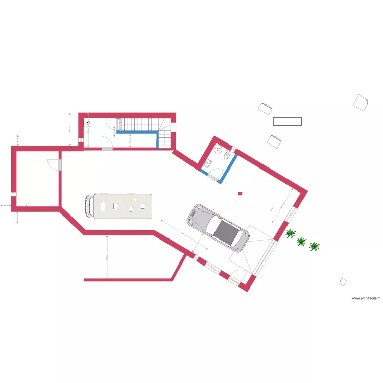Villa r&eacute;alisation sous sol projet19 sous sol. Plan de 