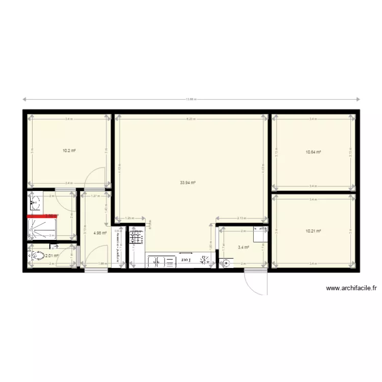 Maison en L. Plan de Maison en L. Plan de
