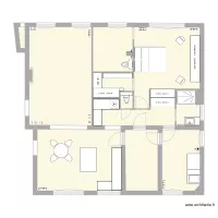 Villa Herran am&eacute;nag&eacute; apr&egrave;s d&eacute;molition - Mur salon d&eacute;plac&eacute;