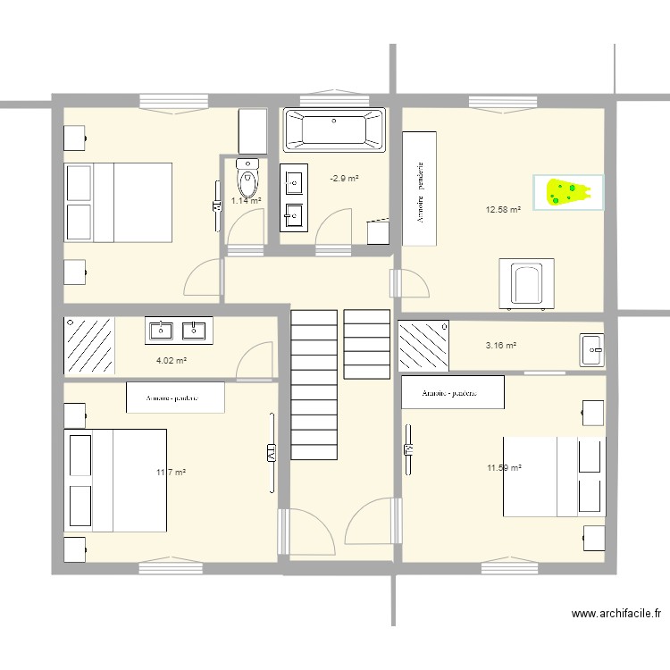 Etage. Plan de 0 pièce et 0 m2