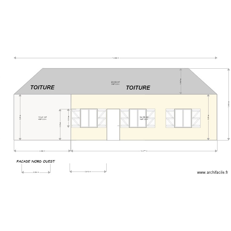 FACADE NORD OUEST1. Plan de 0 pièce et 0 m2