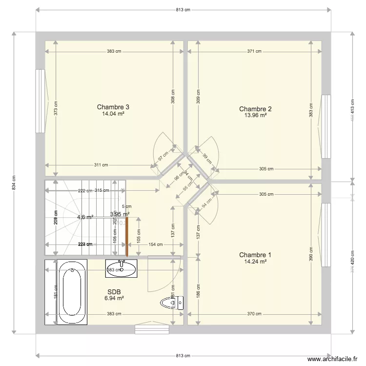 plan maison lecosquer. Plan de 