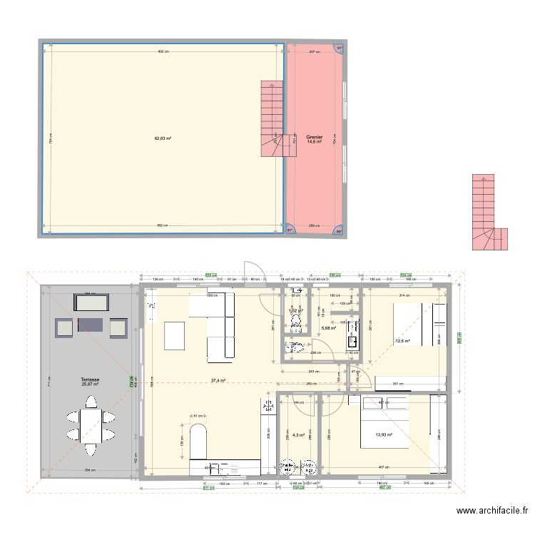 NIVEAU 01. Plan de 9 pièces et 179 m2