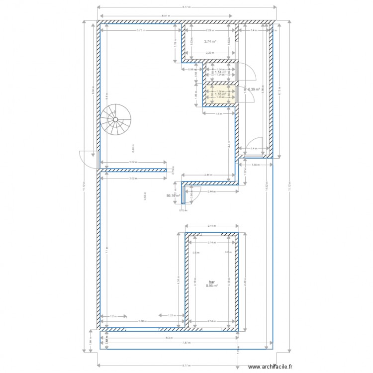 RESTAURANT BLAYE 3. Plan de 0 pièce et 0 m2