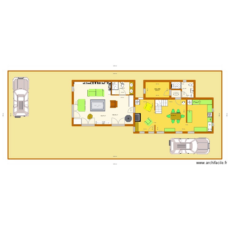 MAISON LONGERE AVEC CH A L'ETAGE. Plan de 0 pièce et 0 m2