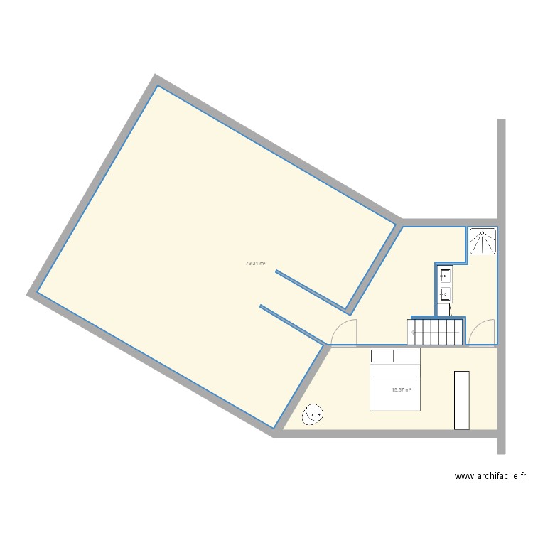 1er étage. Plan de 0 pièce et 0 m2