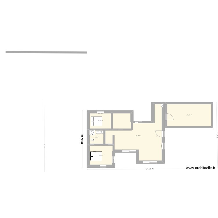 maison paille4. Plan de 5 pièces et 117 m2