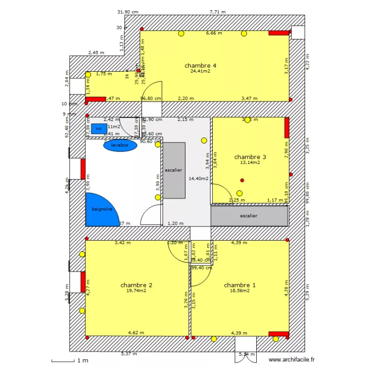 maison BB 1er étage. Plan de maison BB 1er étage. Plan de