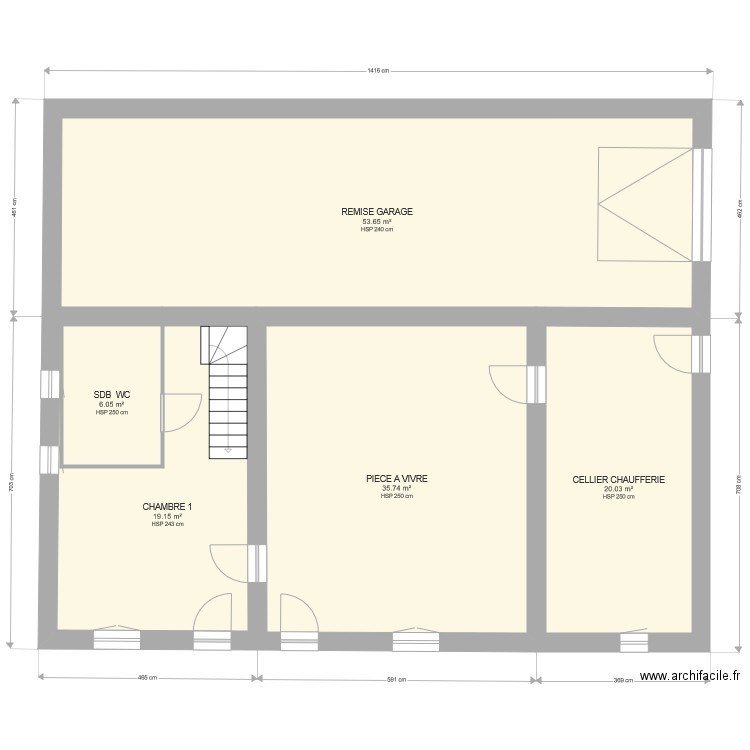 projet avan tcrération rdc. Plan de 0 pièce et 0 m2