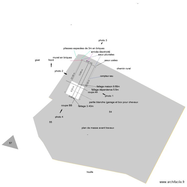 plan  de masse . Plan de 0 pièce et 0 m2