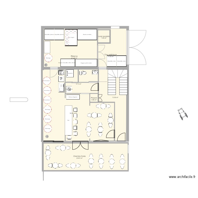 Micro Bar Gosset 3. Plan de 0 pièce et 0 m2