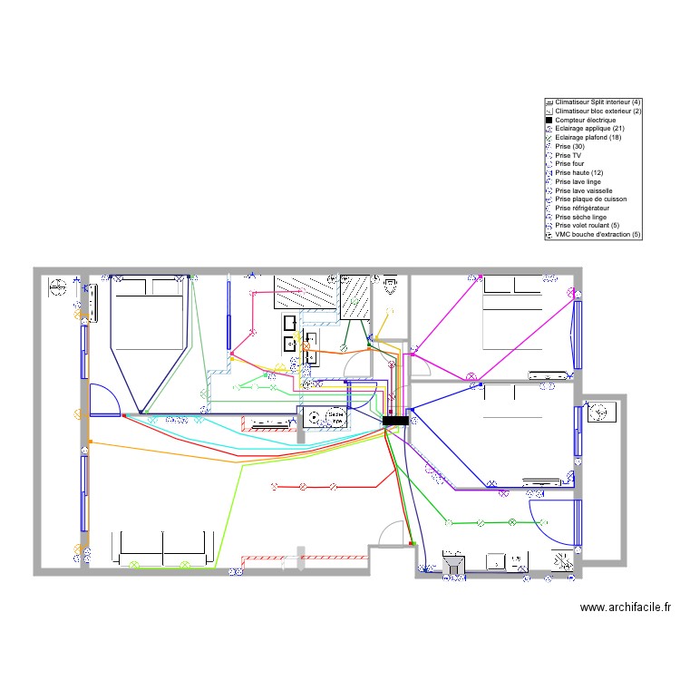 16 Durand V0 Electricité. Plan de 0 pièce et 0 m2