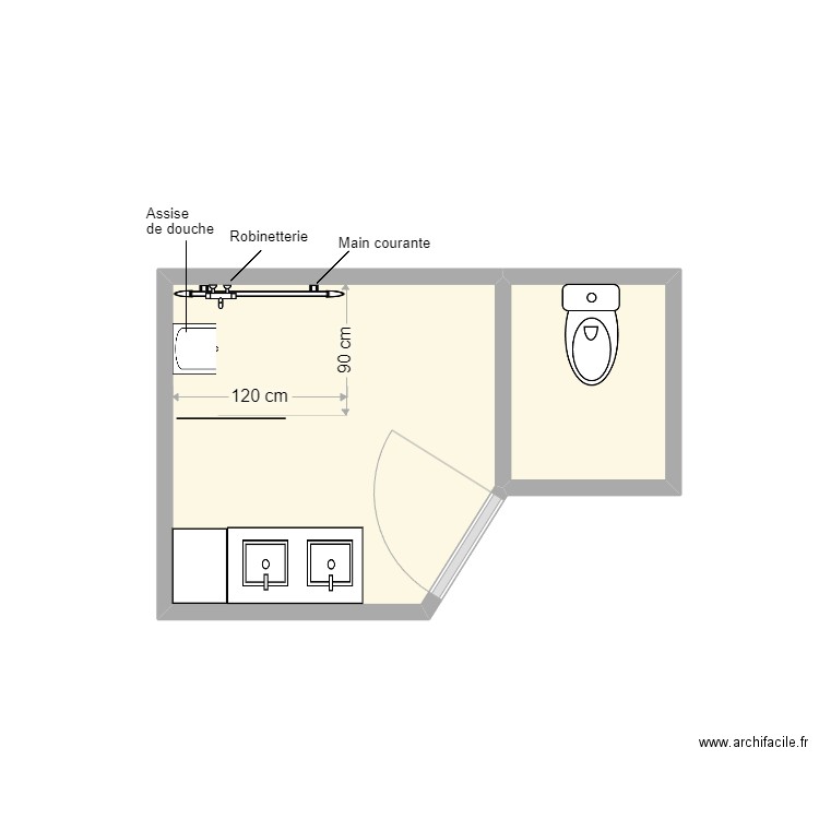 segault SDB projet. Plan de 0 pièce et 0 m2