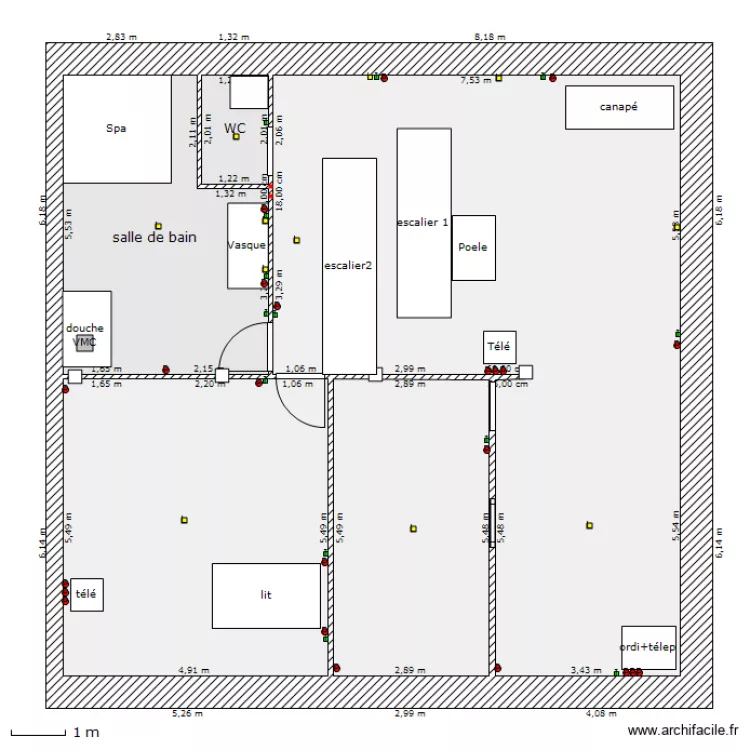 1 étagee. Plan de 1 étagee. Plan de