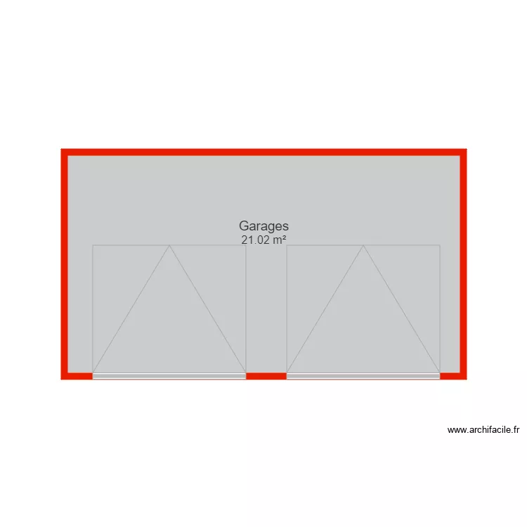 BI 2889 Annexes garages non c&ocirc;t&eacute;s. Plan de 