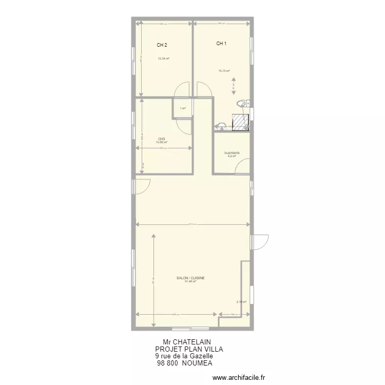 CHATELAIN    PROJET. Plan de 