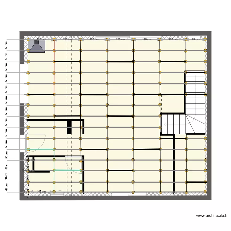 Maison rdc PLACO PLAFOND. Plan de 