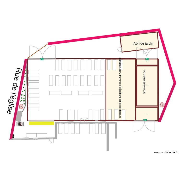 cour du cercle1. Plan de 5 pièces et 133 m2