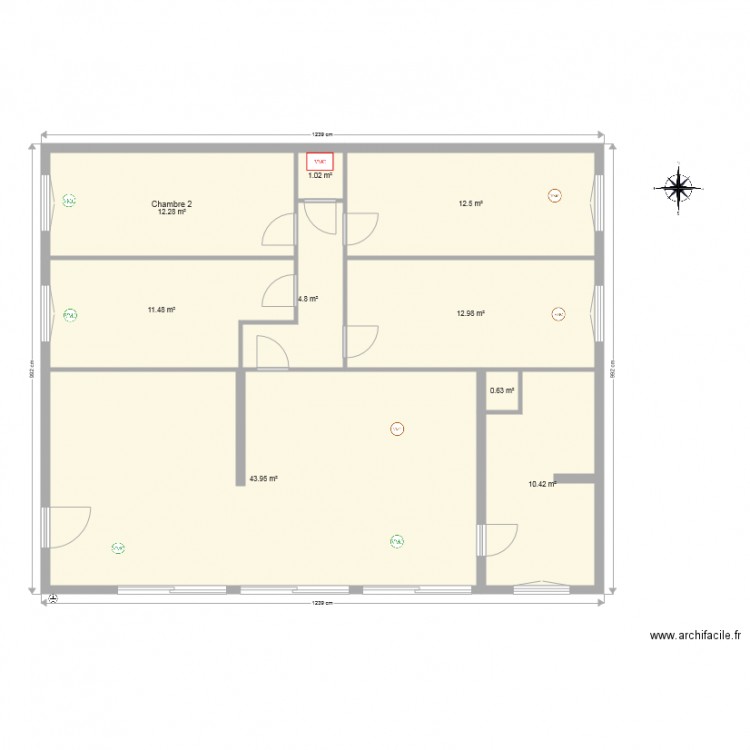 Plan VMC double flux. Plan de 0 pièce et 0 m2