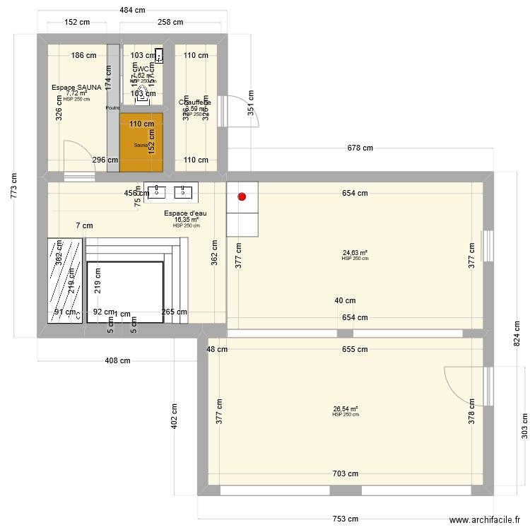 Love Room - Pouancé - Plan initial (kevin). Plan de 0 pièce et 0 m2
