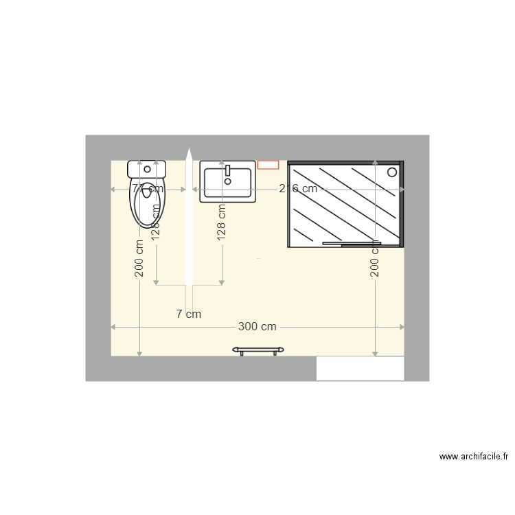 Salle d eau Gibus. Plan de 0 pièce et 0 m2