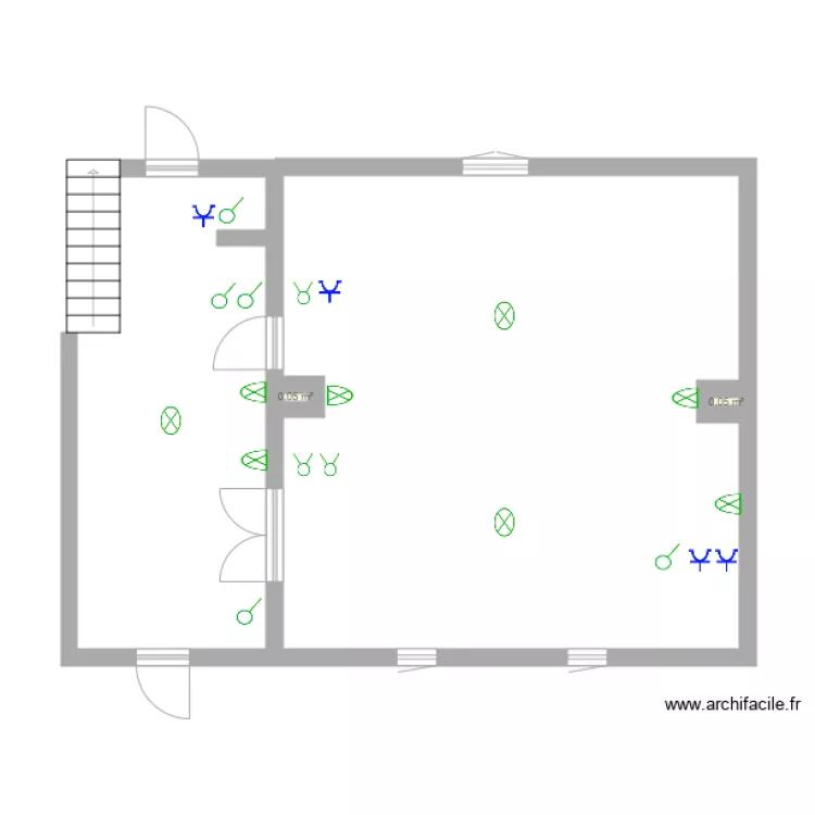 rez de chauss&eacute;e . Plan de 