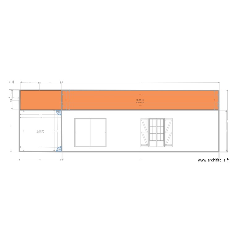 nouveau projet murs  exterieurs correction façade  arriere  58. Plan de 0 pièce et 0 m2