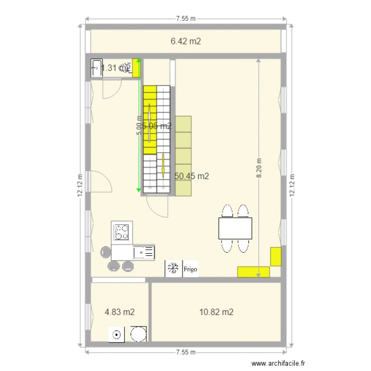 projet aménagement rdc 3 juillet2016 . Plan de 0 pièce et 0 m2