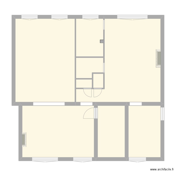 Villa Herran structure. Plan de 7 pièces et 102 m2