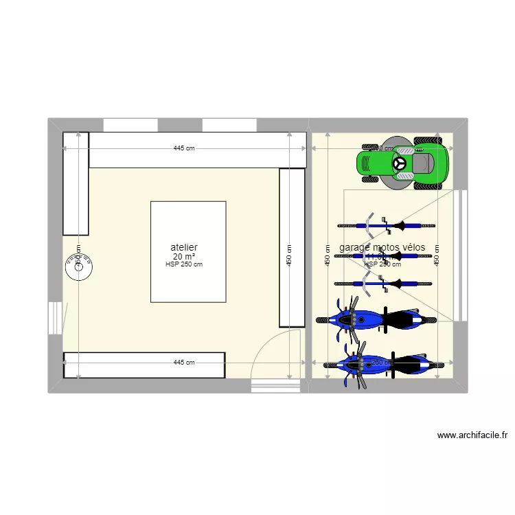 garage. Plan de 