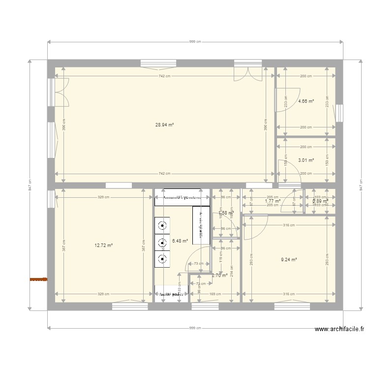 Maison perso Vierge et buanderie. Plan de 0 pièce et 0 m2