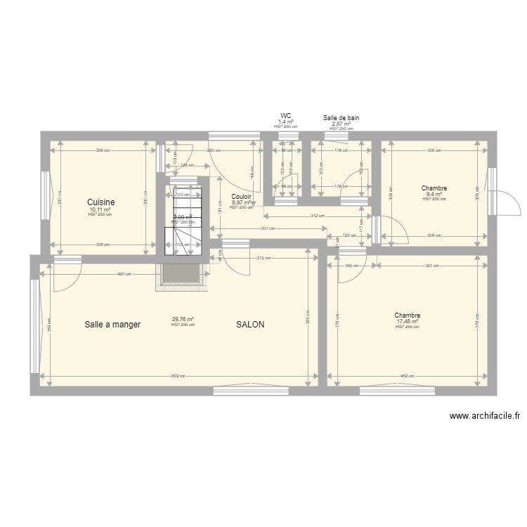 maison avant travaux . Plan de 0 pièce et 0 m2