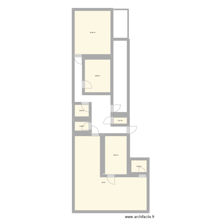 Solvyns 9. Plan de 8 pièces et 85 m2