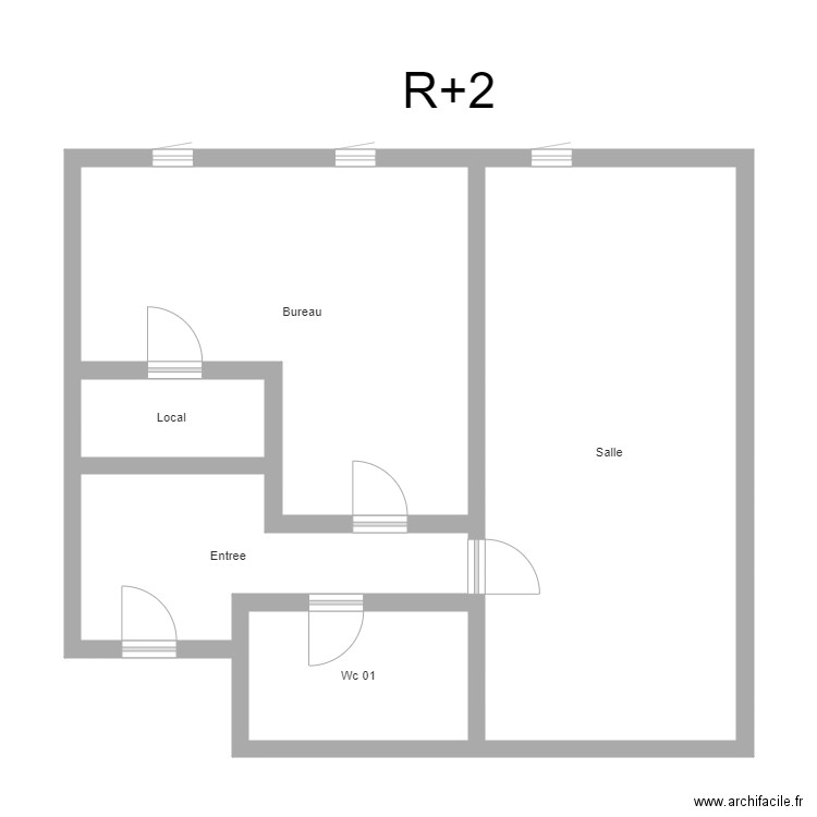 350601046. Plan de 5 pièces et 71 m2