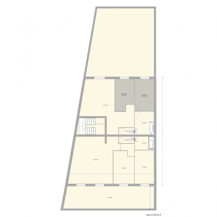 cel REZ DE CHAUSSEE Plancher  gazon Br 2 ret 3m. Plan de 0 pièce et 0 m2