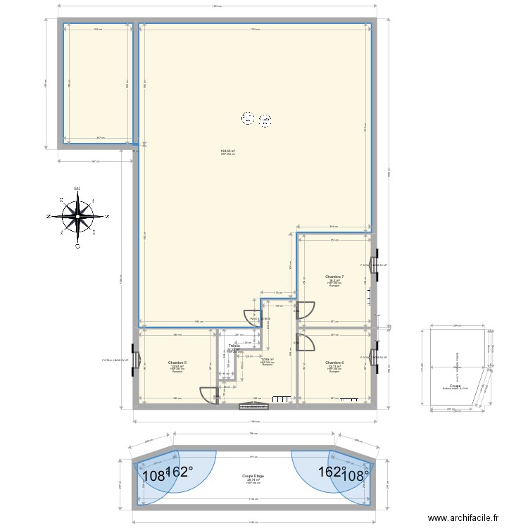 4281. Plan de 23 pièces et 491 m2