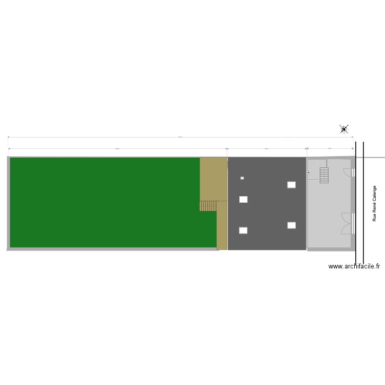 Plan masse. Plan de 3 pièces et 321 m2