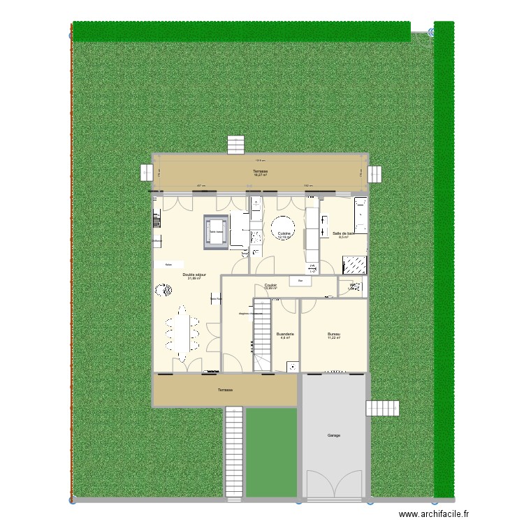 Maison blaincourt. Plan de 13 pièces et 144 m2